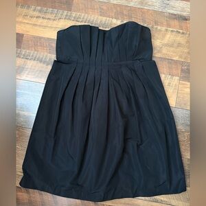BCBGeneration Black Strapless Pleat Dress